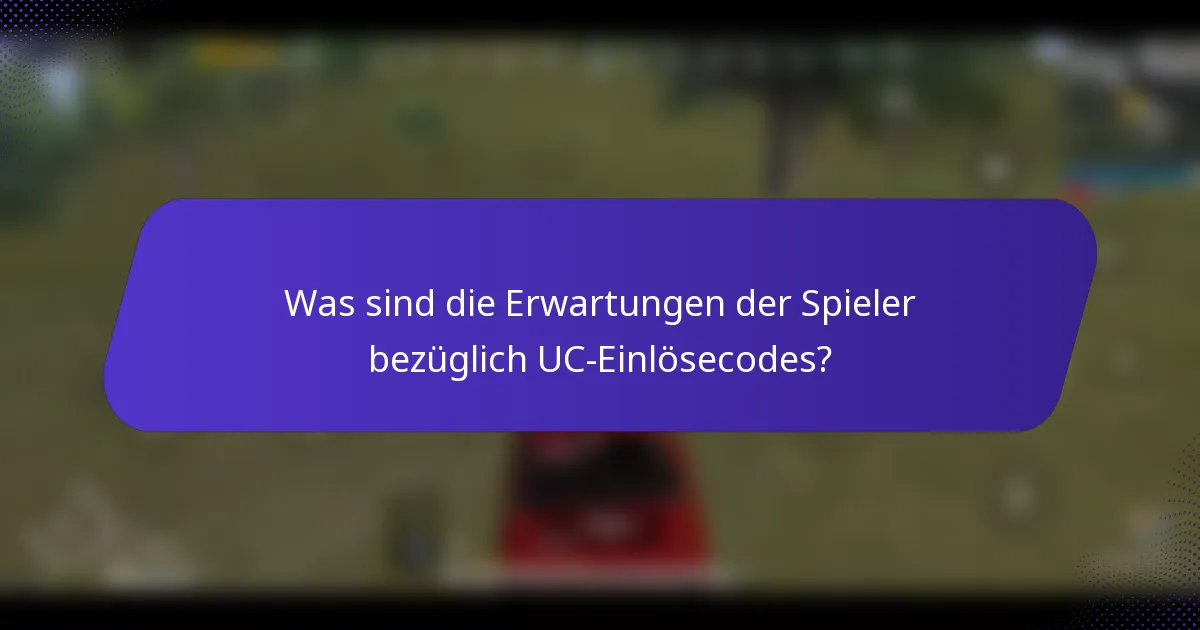 Was sind die Erwartungen der Spieler bezüglich UC-Einlösecodes?