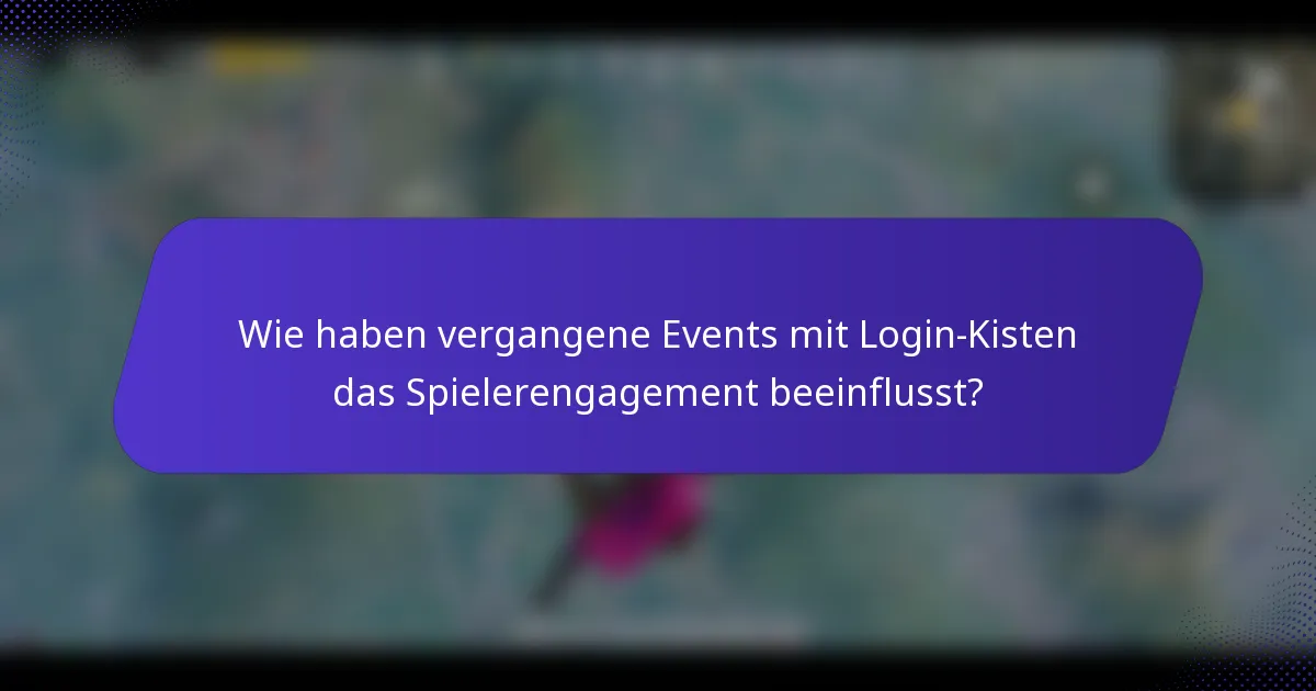 Wie haben vergangene Events mit Login-Kisten das Spielerengagement beeinflusst?