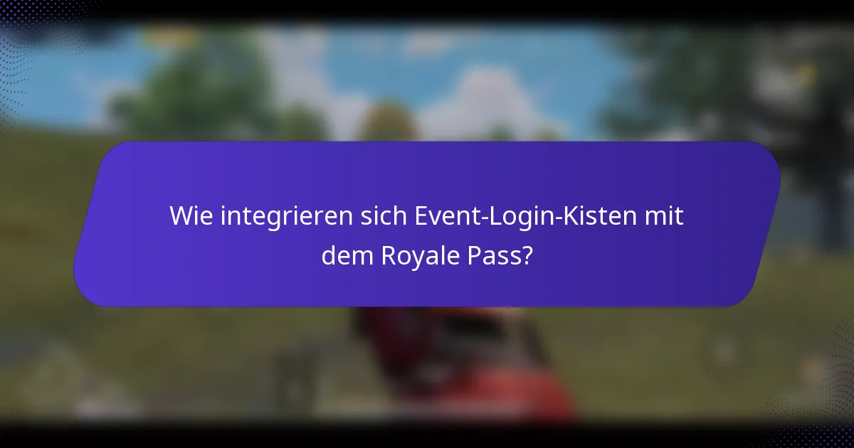Wie integrieren sich Event-Login-Kisten mit dem Royale Pass?